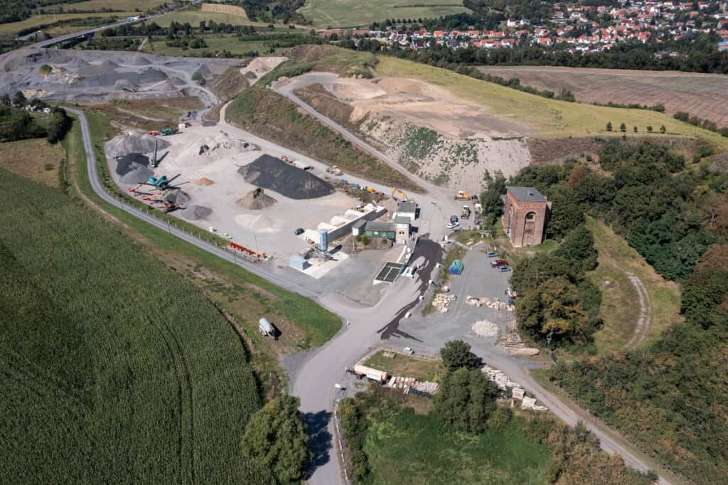 Luftaufnahme der Deponie Mansfeld